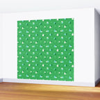 Green eco friendly house city pattern Wall Mural Gallery Image 2