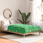 Green eco friendly house city pattern Comforter Gallery Image 2