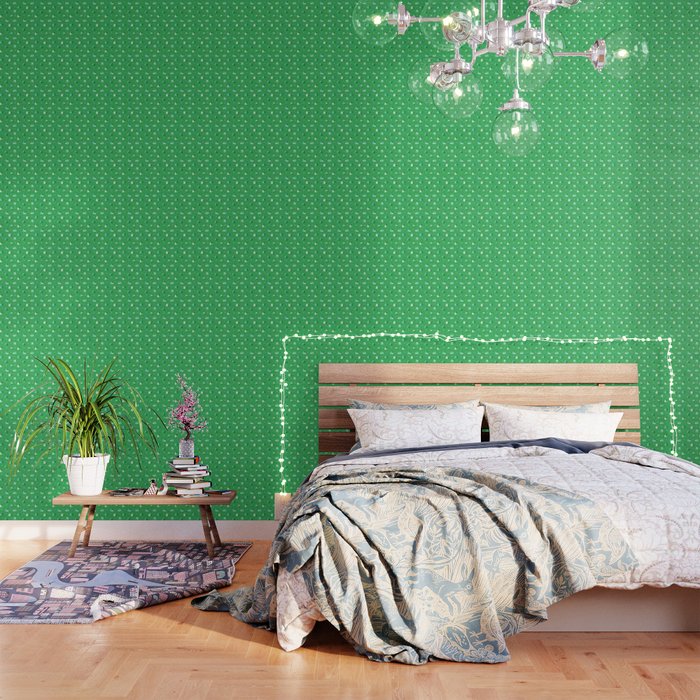 Green eco friendly house city pattern Wallpaper Gallery Image 1