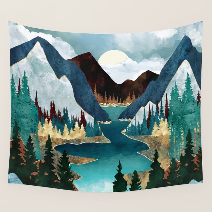 River Vista Wall Tapestry Gallery Image 1