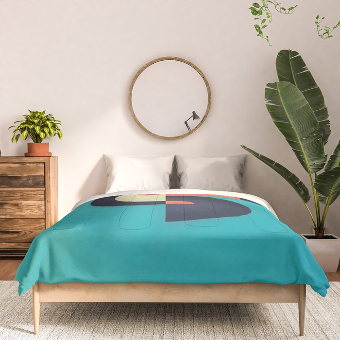 Toucan Geometric - Aqua Comforter Gallery Image 3