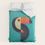 Toucan Geometric - Aqua Comforter Gallery Image 6