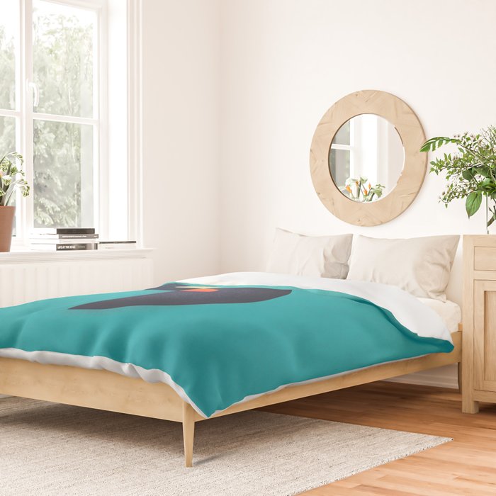 Toucan Geometric - Aqua Duvet Cover Gallery Image 2