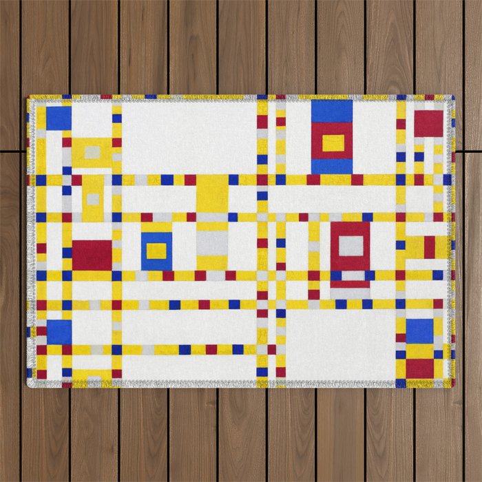 Piet Mondrian Broadway Boogie Woogie Outdoor Rug Gallery Image 1