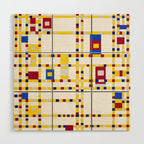 Piet Mondrian Broadway Boogie Woogie Wood Wall Art Gallery Image 1