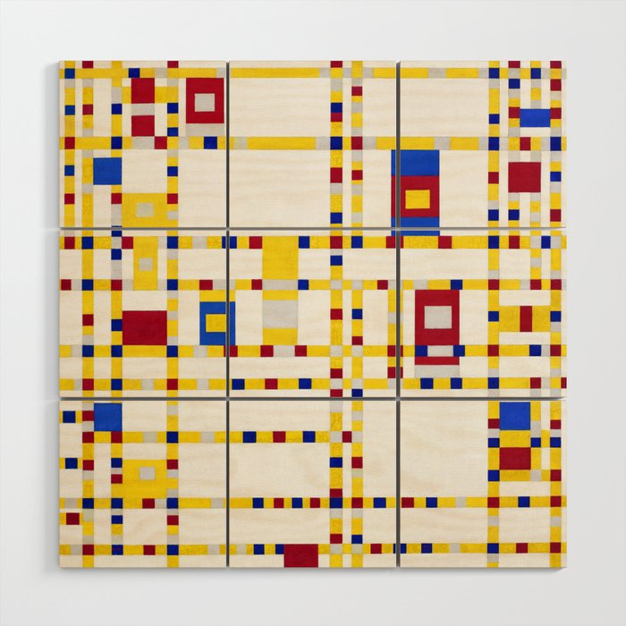 Piet Mondrian Broadway Boogie Woogie Wood Wall Art Gallery Image 1