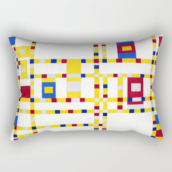 Piet Mondrian Broadway Boogie Woogie Rectangular Pillow Gallery Image 1