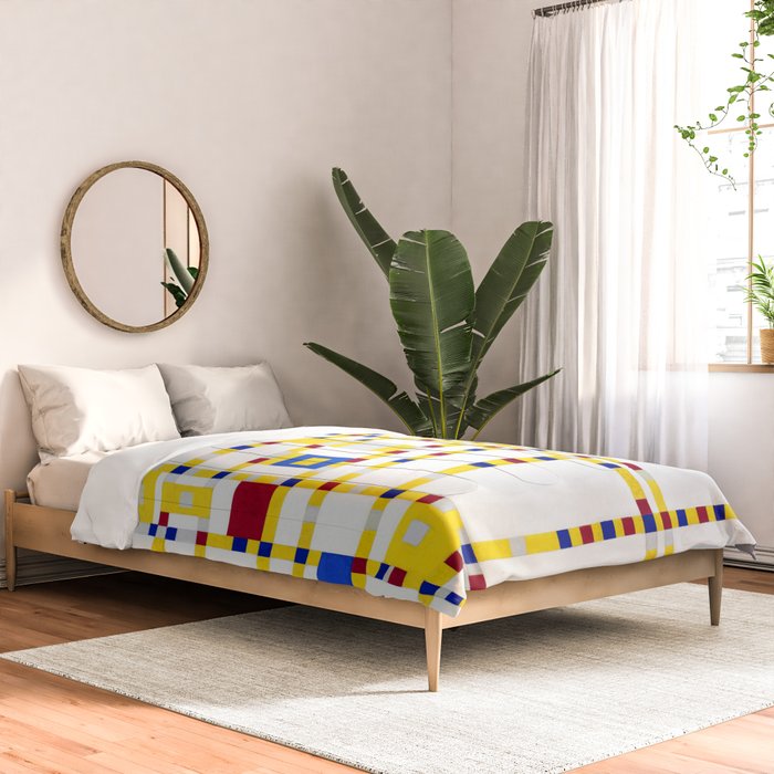 Piet Mondrian Broadway Boogie Woogie Comforter Gallery Image 2