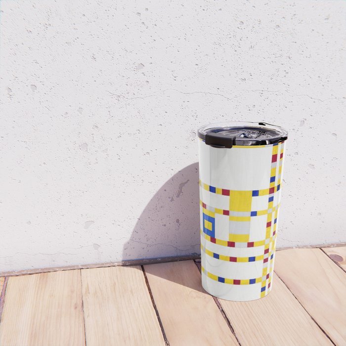 Piet Mondrian Broadway Boogie Woogie Travel Mug Gallery Image 4