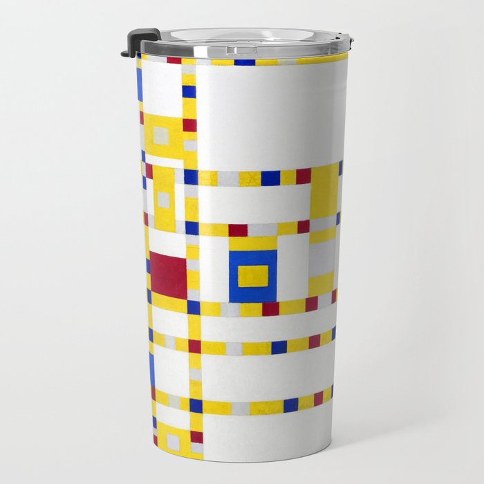 Piet Mondrian Broadway Boogie Woogie Travel Mug Gallery Image 3