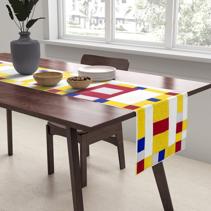 Piet Mondrian Broadway Boogie Woogie Table Runner Gallery Image 2