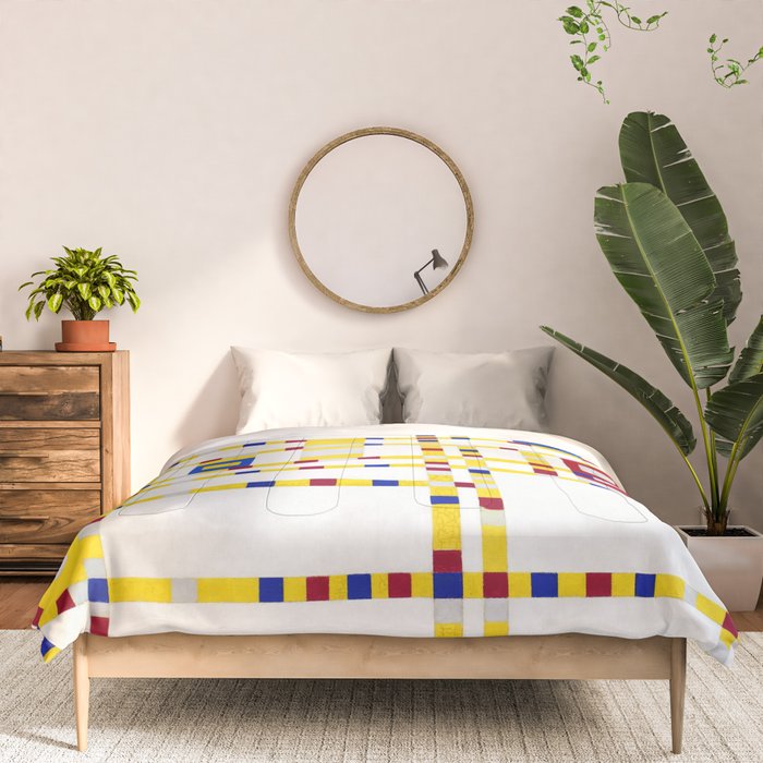 Piet Mondrian Broadway Boogie Woogie Comforter Gallery Image 3