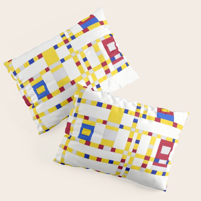 Piet Mondrian Broadway Boogie Woogie Pillow Sham Gallery Image 1