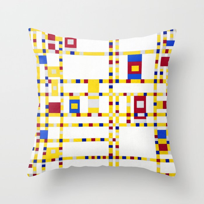 Piet Mondrian Broadway Boogie Woogie Throw Pillow Gallery Image 6