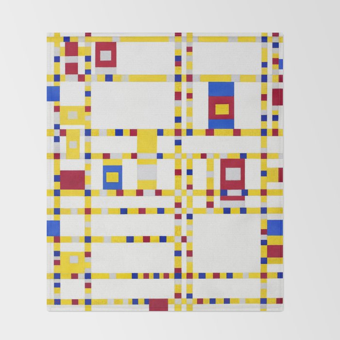 Piet Mondrian Broadway Boogie Woogie Throw Blanket Gallery Image 2