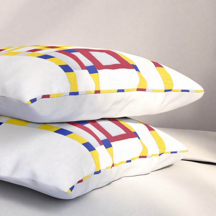 Piet Mondrian Broadway Boogie Woogie Pillow Sham Gallery Image 3