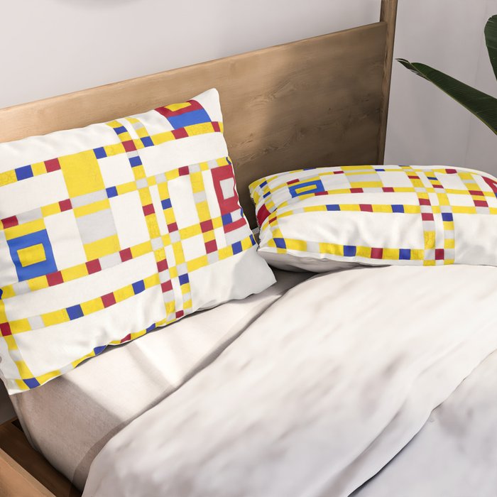 Piet Mondrian Broadway Boogie Woogie Pillow Sham Gallery Image 2