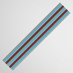Eclectic Watercolor Paper Stripes Pattern Blue Brown Cream Table Runner Gallery Image 3