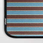 Eclectic Watercolor Paper Stripes Pattern Blue Brown Cream Laptop Sleeve Gallery Image 3