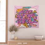 Never Dim Your Sparkle Wall Tapestry Gallery Image 2