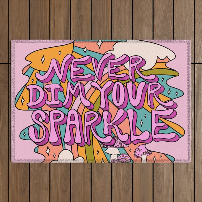 Never Dim Your Sparkle Outdoor Rug Gallery Image 1