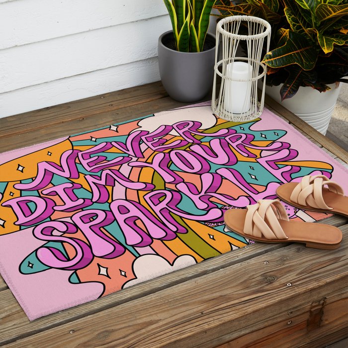 Never Dim Your Sparkle Outdoor Rug Gallery Image 2