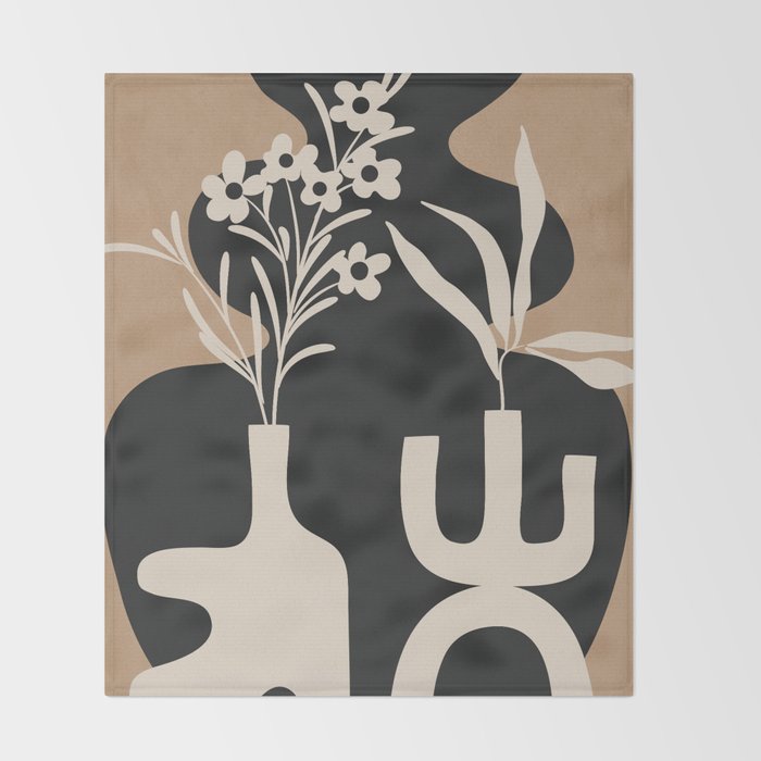 Abstract Blooms 6 Throw Blanket Gallery Image 2