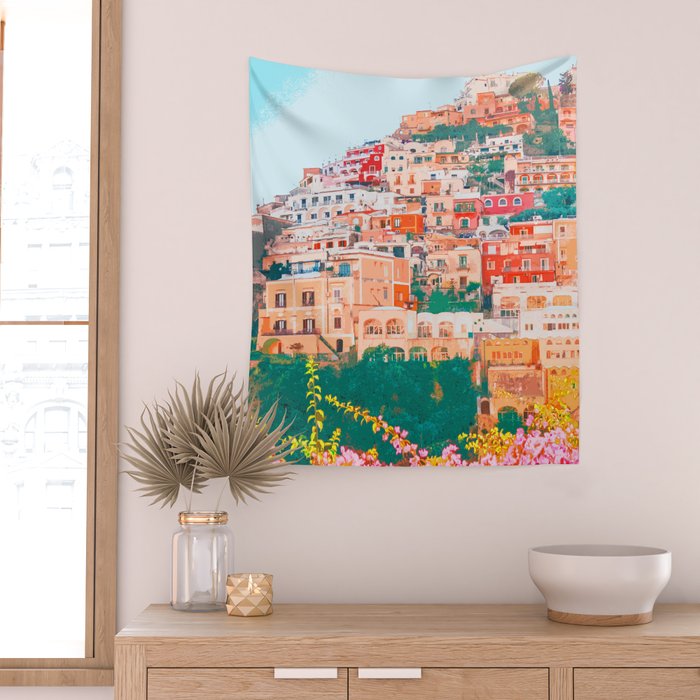 Positano, beauty of Italy Wall Tapestry Gallery Image 2