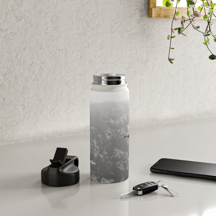 And So The Adventure Begins - Snowy Mountain Water Bottle Gallery Image 4