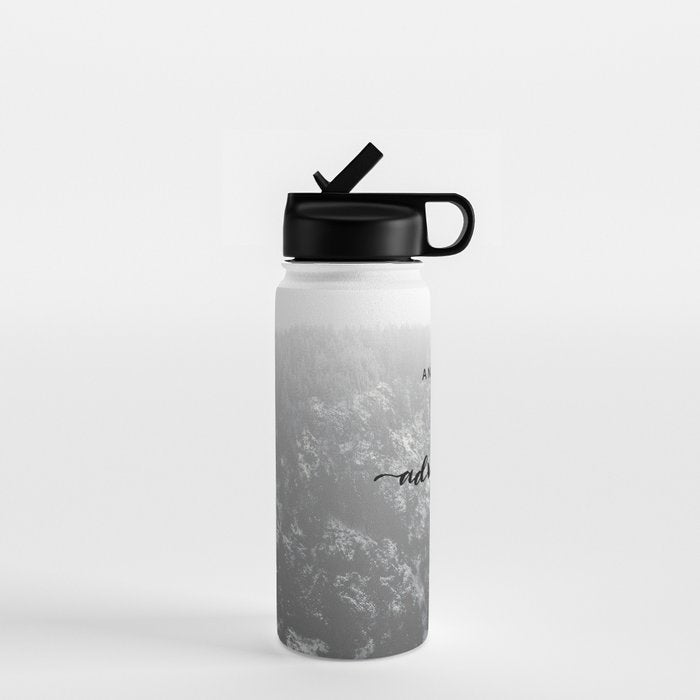And So The Adventure Begins - Snowy Mountain Water Bottle Gallery Image 1