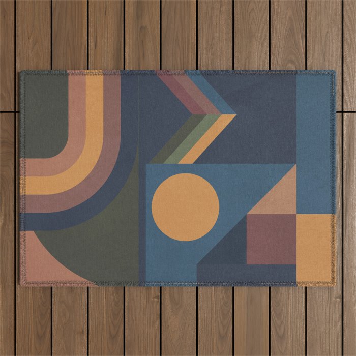 Modern geometric shapes 52 Outdoor Rug Gallery Image 1