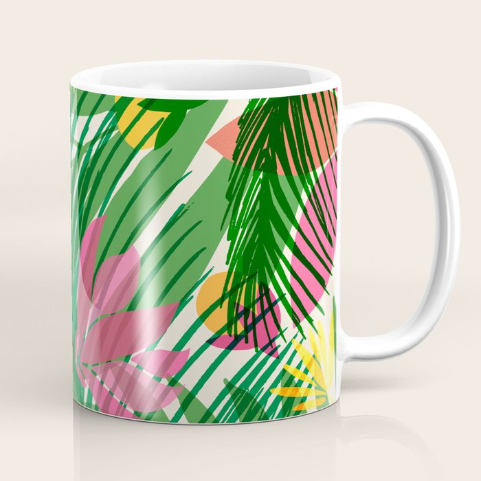 Modern Breezy Hawaiian Print  Coffee Mug Gallery Image 1