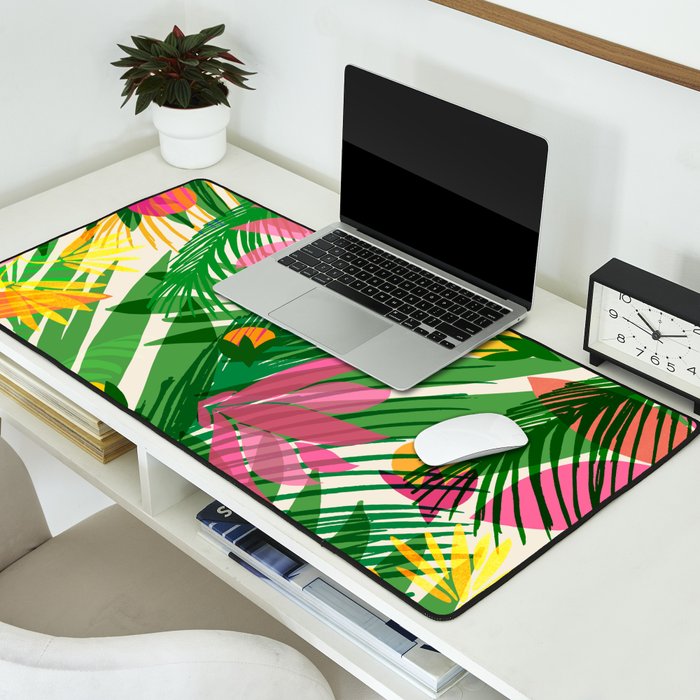 Modern Breezy Hawaiian Print  Desk Mat Gallery Image 2