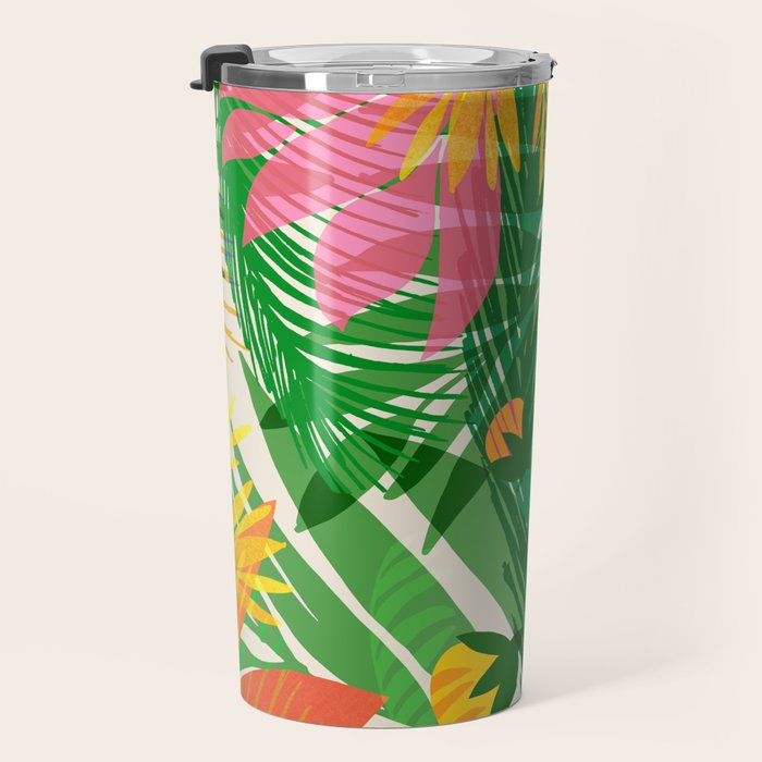 Modern Breezy Hawaiian Print  Travel Mug Gallery Image 3