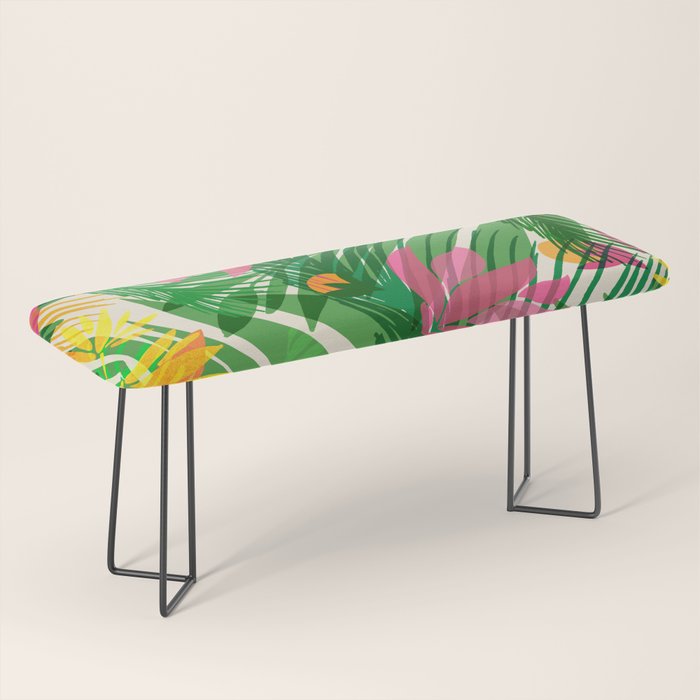 Modern Breezy Hawaiian Print  Bench Gallery Image 1