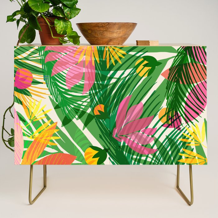 Modern Breezy Hawaiian Print  Credenza Gallery Image 1