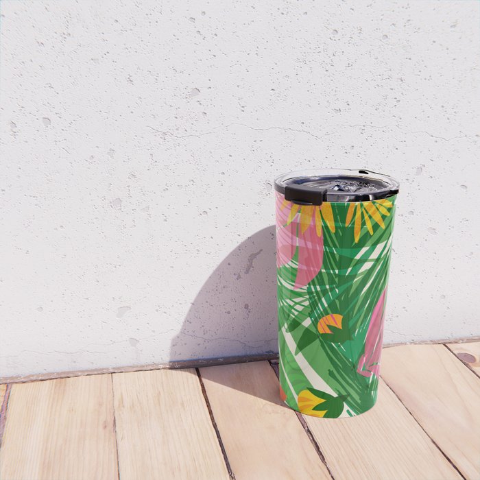 Modern Breezy Hawaiian Print  Travel Mug Gallery Image 4