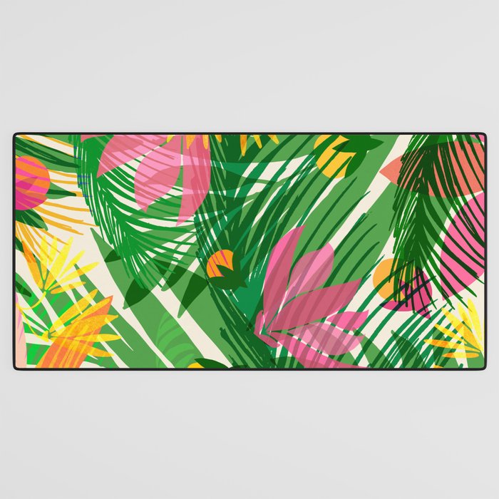 Modern Breezy Hawaiian Print  Desk Mat Gallery Image 3
