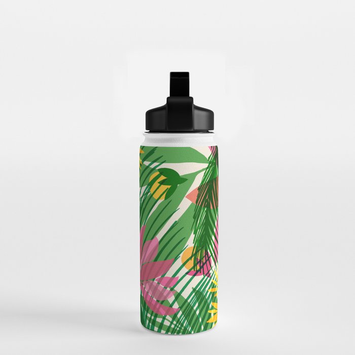 Modern Breezy Hawaiian Print  Water Bottle Gallery Image 2
