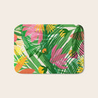 Modern Breezy Hawaiian Print  Bath Mat Gallery Image 1