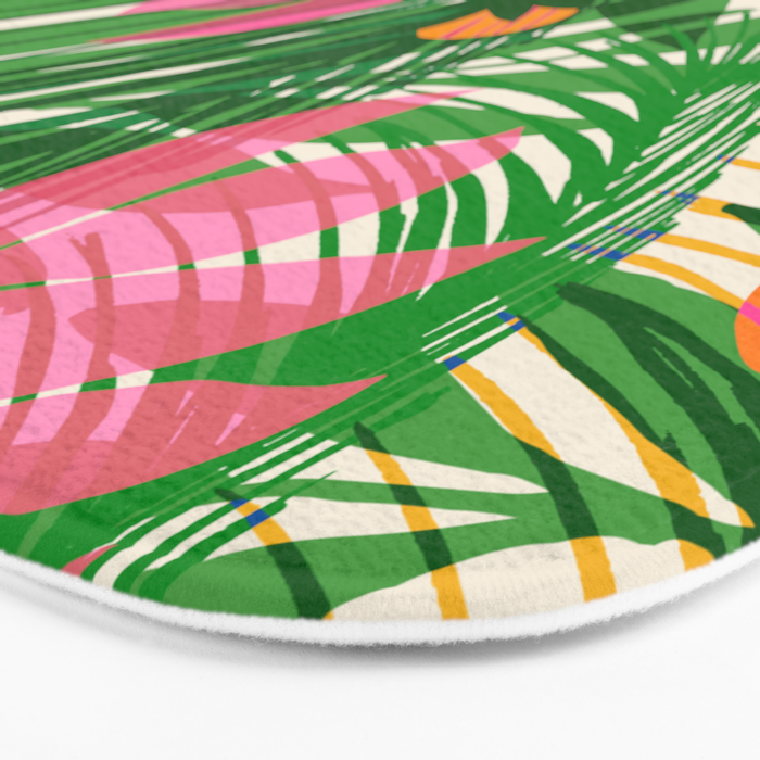 Modern Breezy Hawaiian Print  Bath Mat Gallery Image 3