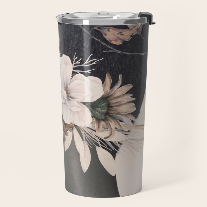 Floral Portrait 36 Travel Mug Gallery Image 2