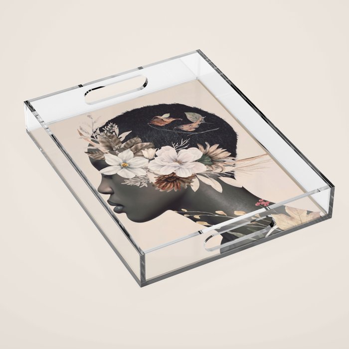 Floral Portrait 36 Acrylic Tray Gallery Image 1