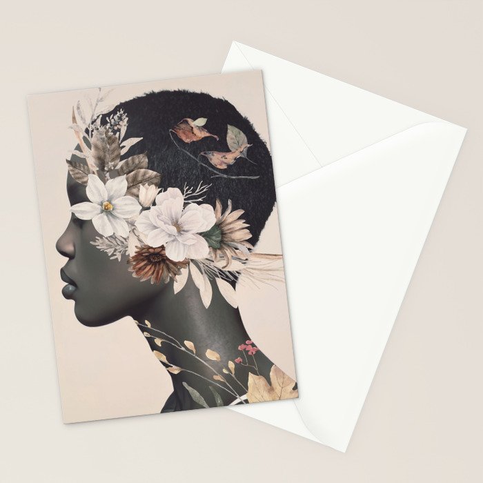 Floral Portrait 36 Stationery Card Gallery Image 2