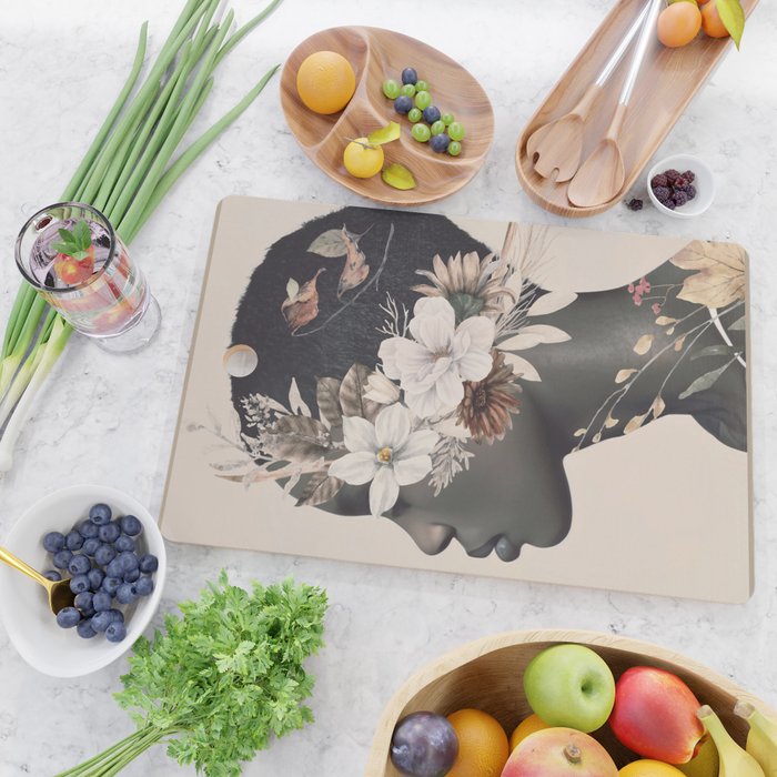 Floral Portrait 36 Cutting Board Gallery Image 2