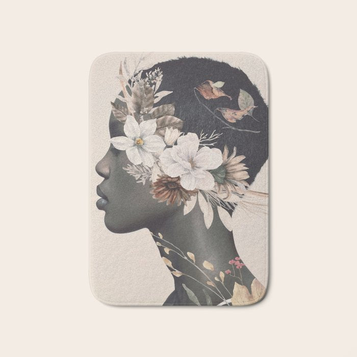 Floral Portrait 36 Bath Mat Gallery Image 1