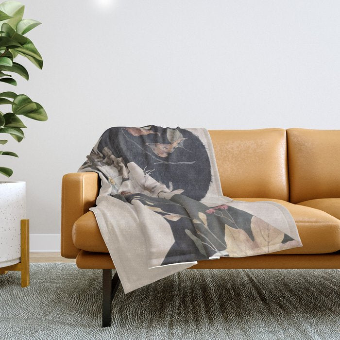 Floral Portrait 36 Throw Blanket Gallery Image 1
