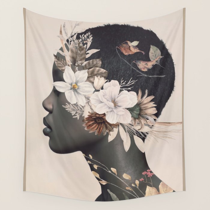 Floral Portrait 36 Wall Tapestry Gallery Image 1