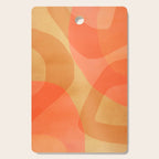 Amber Orange Abstract Flow Mid Century Layered Shapes Cutting Board Gallery Image 1