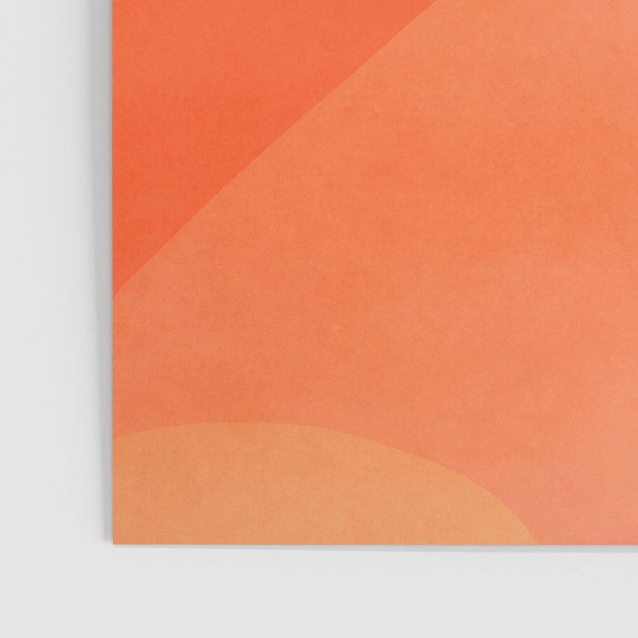 Amber Orange Abstract Flow Mid Century Layered Shapes Poster Gallery Image 3